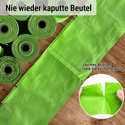 schlaudog Kotbeutel - 100% biologisch abbaubar, reißfest und tropfsicher